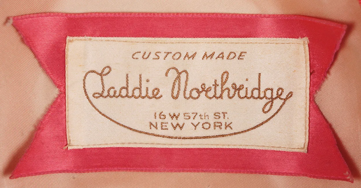 1940s Vintage Wide Brim Hat by Laddie Northridge - Pink Straw