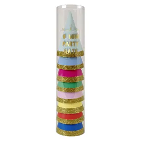 Assorted Colors Mini Party Hat 8ct