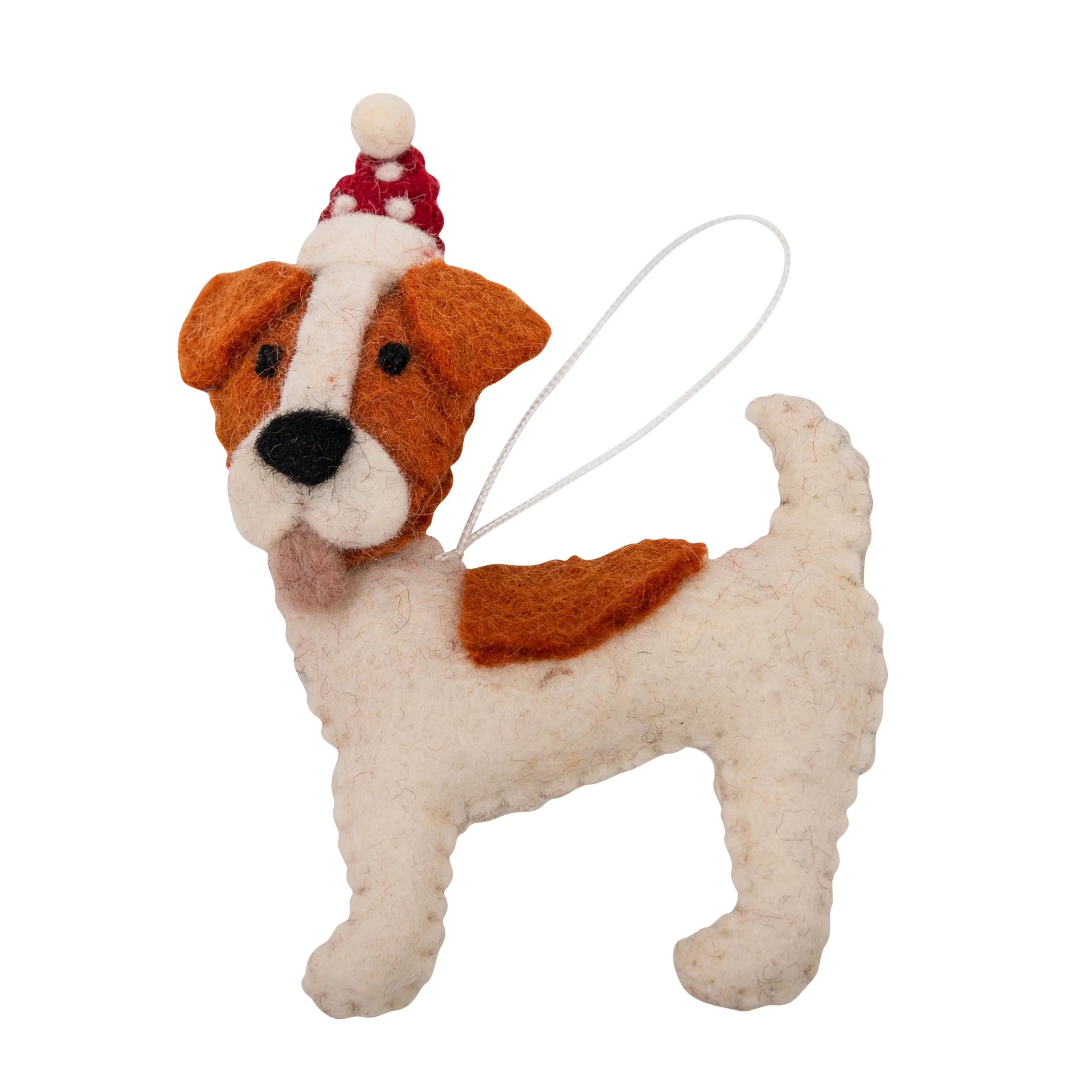 Jack Russel w hat Christmas decoration