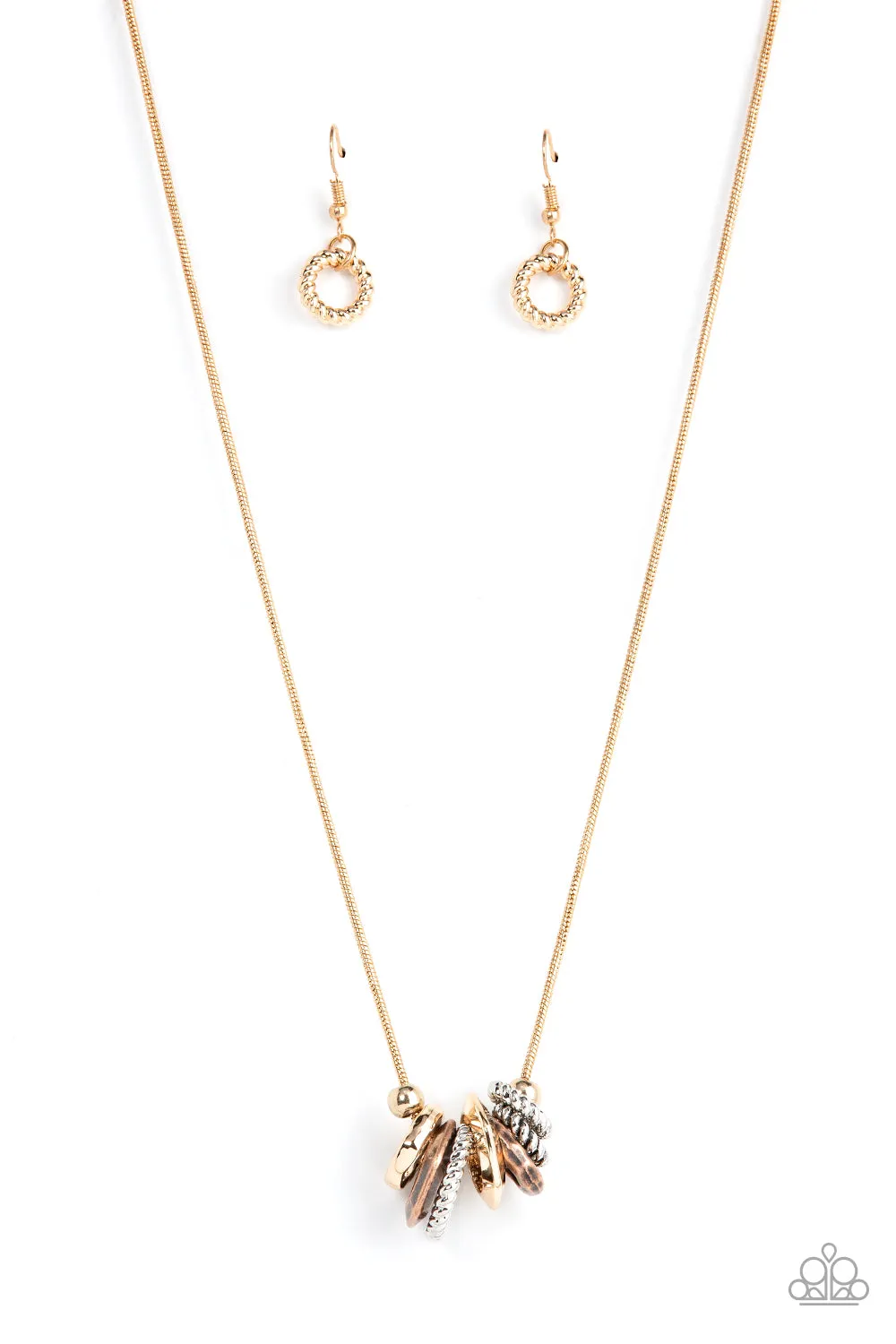 Paparazzi Mechanical Mischief - Multi Dainty Necklace