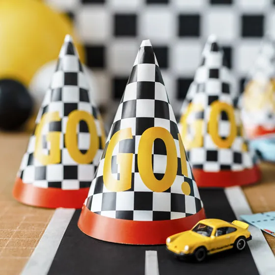 Racing Car Party Hats (6 Pack)