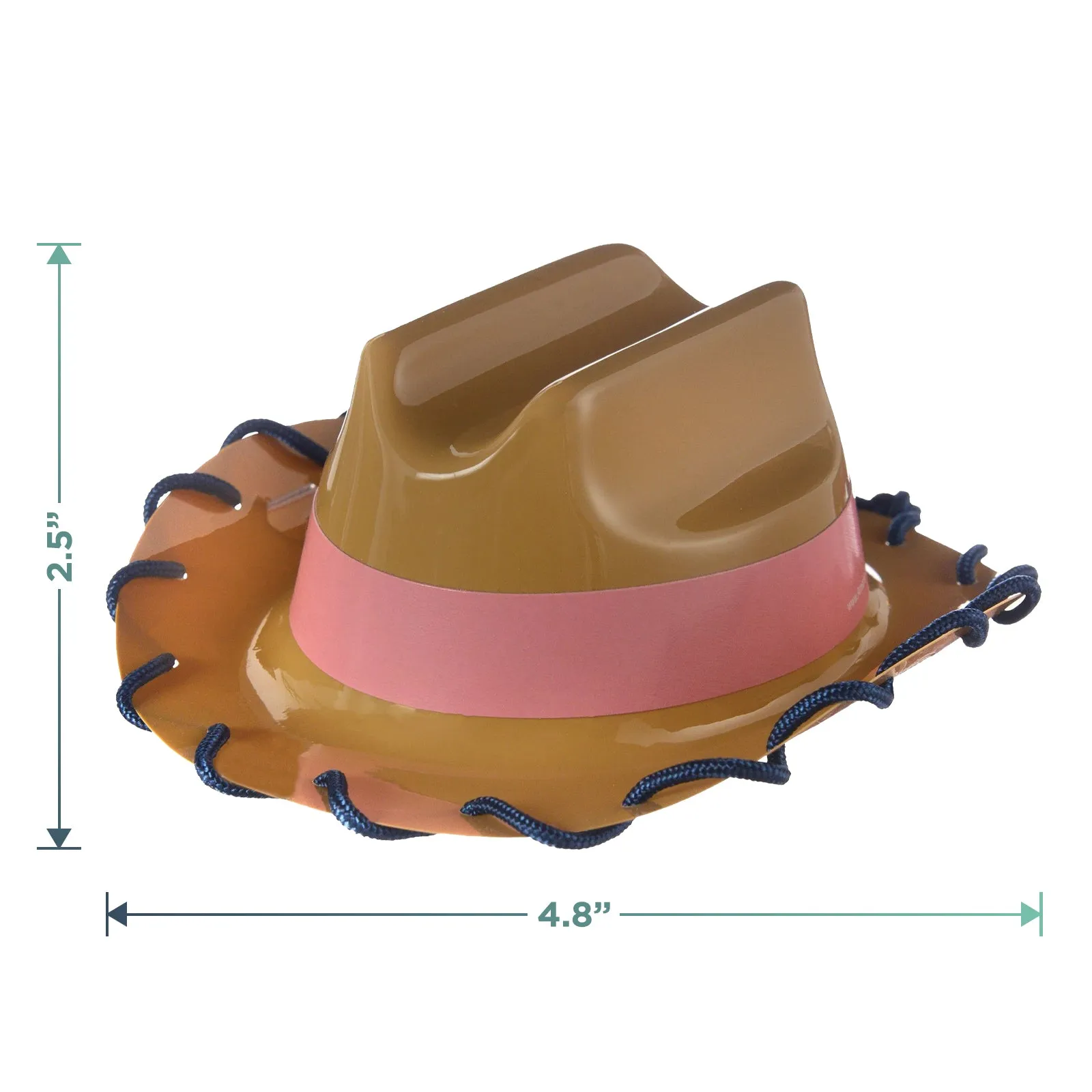 Saddle Up Party Accessories - 8 Mini Cowgirl Hat Favors and 1 Mini Horse Decoration