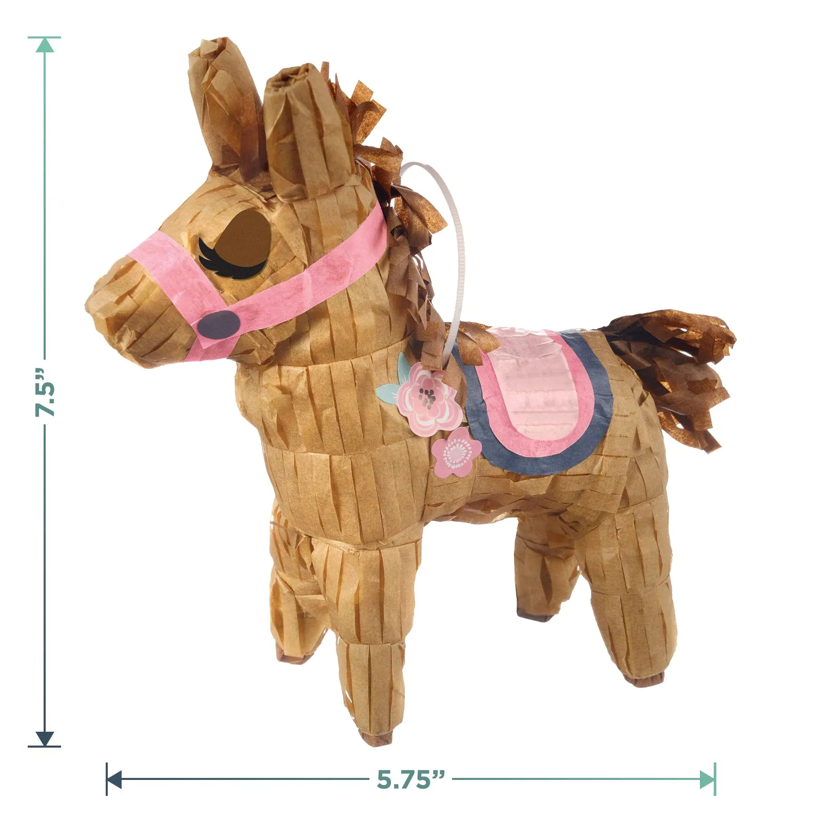Saddle Up Party Accessories - 8 Mini Cowgirl Hat Favors and 1 Mini Horse Decoration