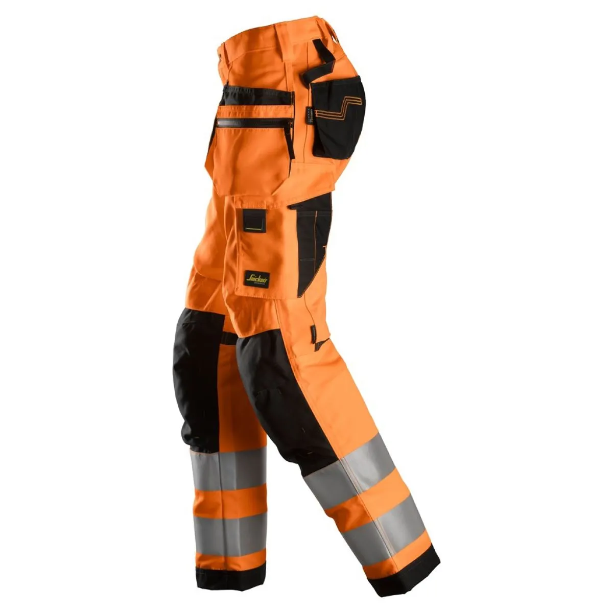 Snickers&#x20;6730&#x20;AllroundWork,&#x20;Women&#x27;s&#x20;High-Vis&#x20;Work&#x20;Trousers&#x2B;&#x20;Holster&#x20;Pockets,&#x20;Class&#x20;2&#x20;-&#x20;Orange&#x2F;Black
