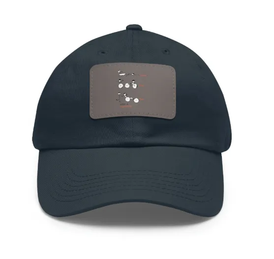 Swim, Bike Run with a Purpose- Hat with Leather Patch, SuperMi BWD