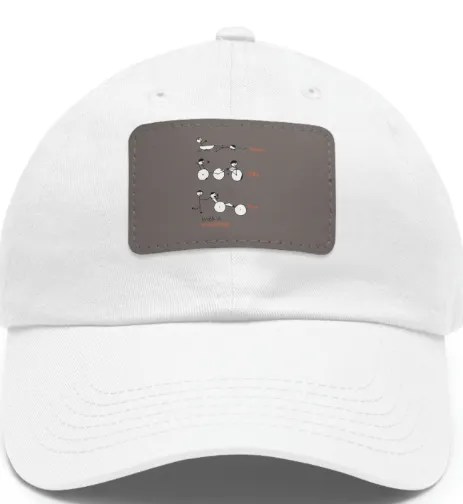 Swim, Bike Run with a Purpose- Hat with Leather Patch, SuperMi BWD