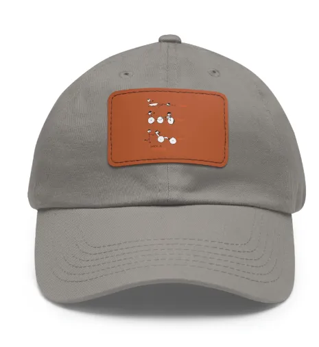 Swim, Bike Run with a Purpose- Hat with Leather Patch, SuperMi BWD