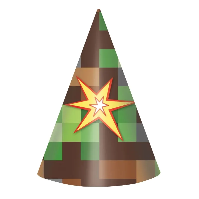 TNT Party! Cardboard Cone Hats 8pk