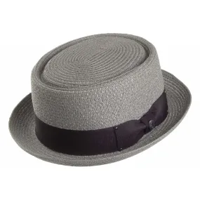 Toyo Braided Pork Pie Hat Grey Wholesale Pack